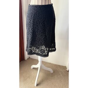 Cori Lace Overlay Dark Romantic Goth Classic Corporate Understated Luxury Skirt